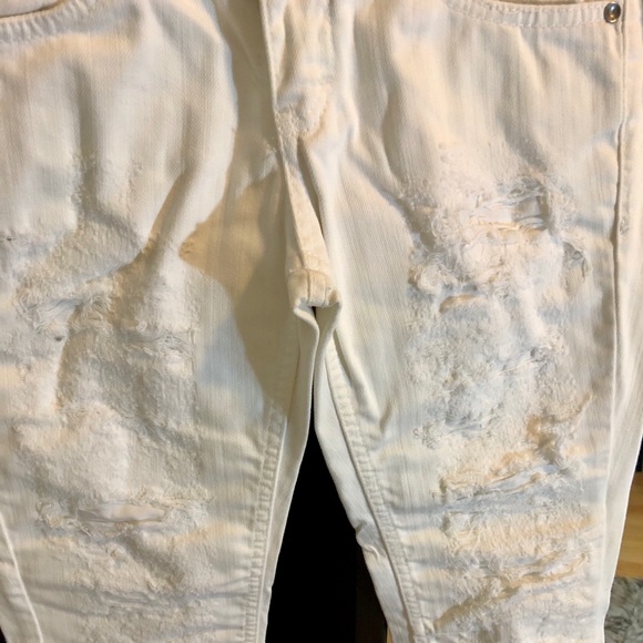 white, distressed Mango jeans, size: 26 - Picture 4 of 5